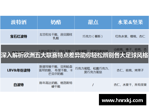 深入解析欧洲五大联赛特点差异助你轻松辨别各大足球风格